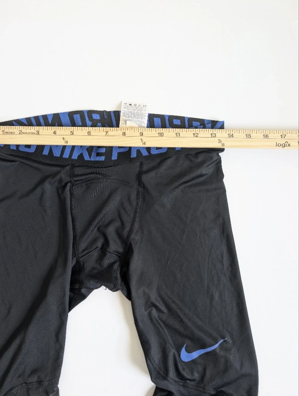 Nike Pro Dri-FIT Men's Compression Leggings Stretch Pull On Black Blue M